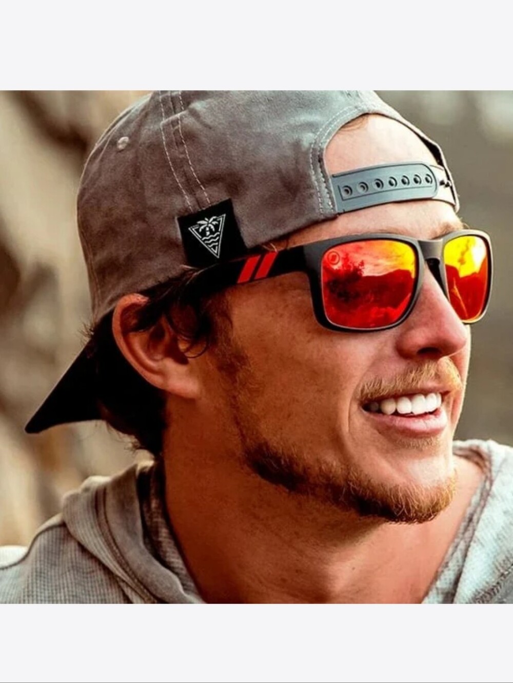 Blenders Canyon Red Strike Polarized Mirrored Lens Sunglasses Hiking Outdoors
